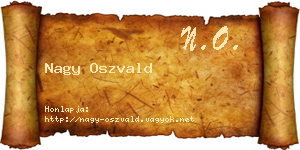 Nagy Oszvald névjegykártya