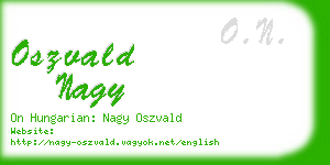 oszvald nagy business card